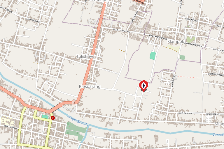 Peta lokasi SD Islam Qur'an Al Istiqomah di Plosoarang, Sanankulon, Kabupaten Blitar, Jawa Timur